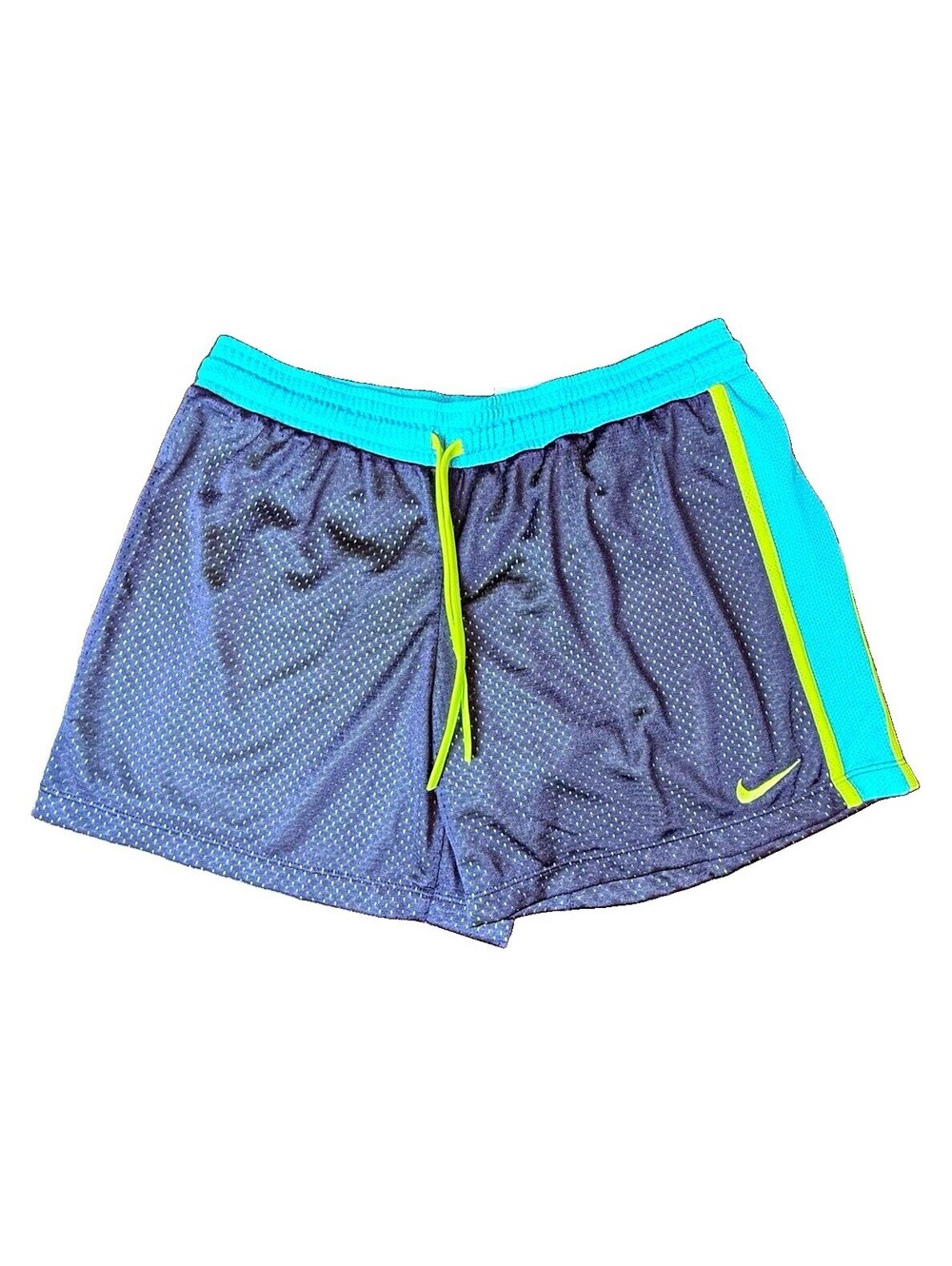 Nike Dri-FIT Men's Athletic Shorts M Gray Blue Yellow Green Mesh Lined